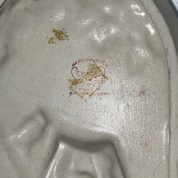 VTG Made In Occupied Japan Victorian Couples Bisque Wall Plaques Hangings Lot 5 - Picture 9 of 15